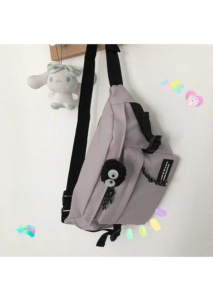 Crossbody Çanta Büyük Kapasiteli Japon Tarzı Harajuku Iş Giysisi Crossbody Göğüs Çantası (Yurt Dışından)