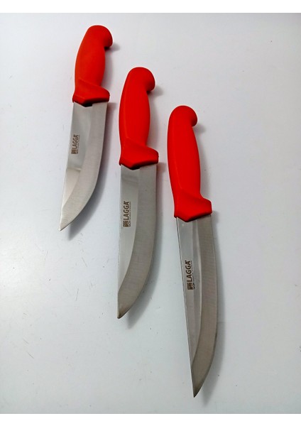 3 Parça El Yapımı Kkişiselleştirilebilir Kasap Bıçak Seti (Kırmızı) Mutfak Bıçakları fırsatları