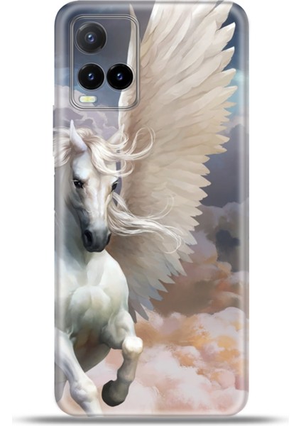 Vivo Y32 Kılıf Esnek Silikon Kamera Koruma 4K Desenli Özel Tasarım - Pegasus