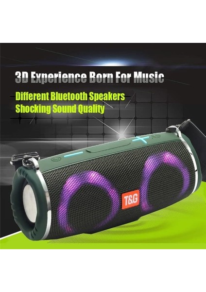 T&g Bluetooth Hoparlörler – Gelişmiş Hoparlörler Rgb Işıklı Bluetooth Kablosuz - Omuz Askılı Suya Dayanıklı Bluetooth Hoparlör – USB Oynatma Işlevli Şarj Edilebilir Hoparlör – 9 In (Yurt Dışından) modelleri