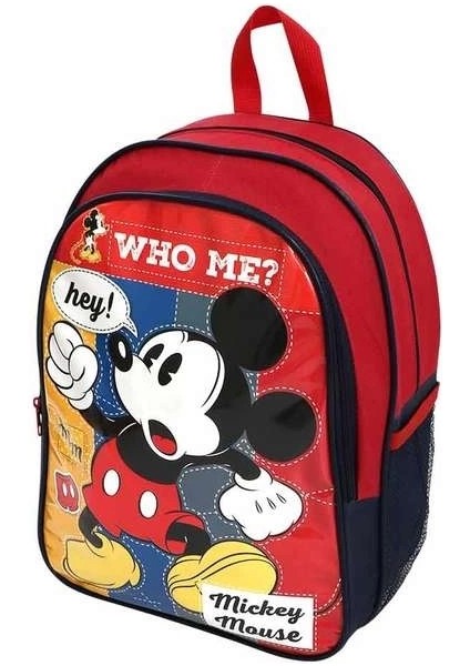 Mickey Mouse Beslenmeli İlkokul Çantası Kırmızı Siyah Wide Who Me fiyatları