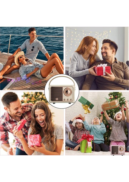Retro Bluetooth Hoparlör, Vintage Dekor, Taşınabilir Kablosuz Bluetooth Hoparlör, Mutfak Masası Için Sevimli Eski Moda Stil Yatak Odası Ofis Dış Mekan Aksesuarları iPhone Android I (Yurt Dışından) modelleri