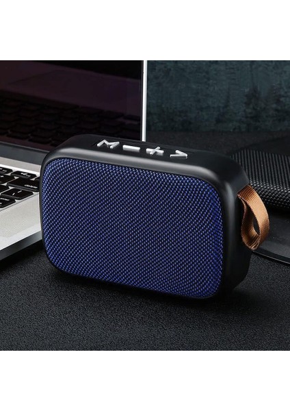 Kablosuz Bluetooth Hoparlör Subwoofer Kablosuz Stereo Fm Radyolu Taşınabilir USB Mini Hoparlör Daha Yüksek Ses Kristal Netliğinde Stereo Ses Zengin Bas (Mavi) (Yurt Dışından)