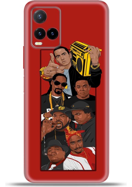 Vivo Y32 Kılıf Esnek Silikon Kamera Koruma 4K Desenli Özel Tasarım - Rap Legends