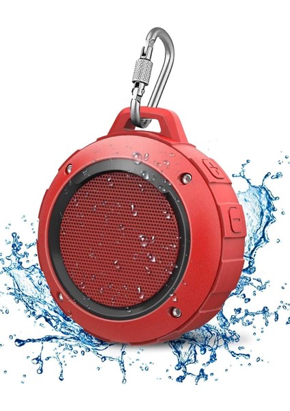 Dış Mekan Suya Dayanıklı Bluetooth Hoparlör, Subwoofer'lı Kablosuz Taşınabilir Mini Duş Seyahat Hoparlörü, Gelişmiş Bas, Spor, Havuz, Plaj, Yürüyüş, Kamp Için Dahili Mikrofon (Yurt Dışından)