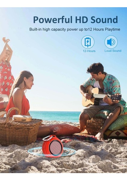 Dış Mekan Suya Dayanıklı Bluetooth Hoparlör, Subwoofer'lı Kablosuz Taşınabilir Mini Duş Seyahat Hoparlörü, Gelişmiş Bas, Spor, Havuz, Plaj, Yürüyüş, Kamp Için Dahili Mikrofon (Yurt Dışından) fırsatları