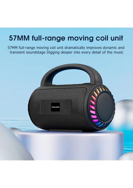 Bluetooth Hoparlör, Dış Mekan Suya Dayanıklı Taşınabilir Hoparlör Bluetooth Kablosuz, Seyahat ve Yürüyüş Flaş Aydınlatmalı, Subwoofer'lı 5.3bluetooth Versiyonu (Siyah) (Yurt Dışından)