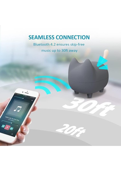 Taşınabilir Bluetooth Hoparlör, Net Stereo Mini Kablosuz Hoparlörler, Dahili Mikrofon, Süper Bas, Odayı Dolduran Güçlü, Zengin Ses, Sevimli Hayvan Mini Bluetooth Hoparlör Subwoofer (Yurt Dışından)