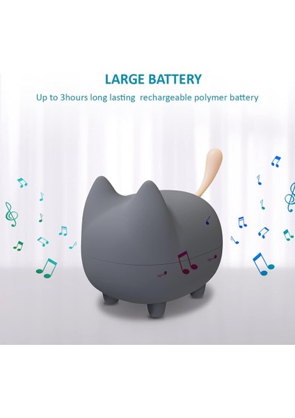Taşınabilir Bluetooth Hoparlör, Net Stereo Mini Kablosuz Hoparlörler, Dahili Mikrofon, Süper Bas, Odayı Dolduran Güçlü, Zengin Ses, Sevimli Hayvan Mini Bluetooth Hoparlör Subwoofer (Yurt Dışından)