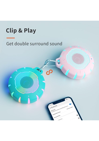 Suya Dayanıklı Bluetooth Hoparlör, Hd Sesli Duş Hoparlörü, LED Işık, Yüzen, Seyahat, Havuz, Plaj, Kayık, Çocuklar Için Hediyeler, Gençler Için Hafif Taşınabilir Hoparlörler (Yurt Dışından) fırsatları