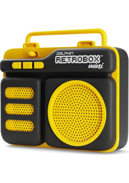 Şantiye Için Retrobox Mini, Fm Radyolu Küçük Ama Dayanıklı Bluetooth Hoparlörler, Şarj Edilebilir Müzik Cihazı, 12 Saate Kadar Çalma Süresi, Sarı (Yurt Dışından) fırsatları