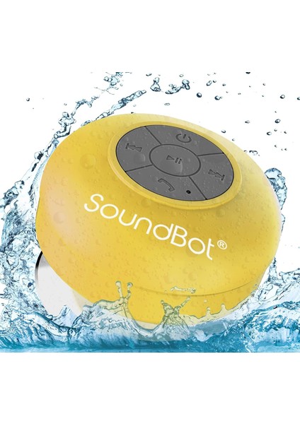 SB510 Bluetooth Duş Hoparlörü Hd Suya Dayanıklı Banyo Hoparlörleri, Dahili Mikrofonlu Handsfree Taşınabilir Hoparlör, 6 Saat Çalma Süresi, Kontrol Düğmeleri ve Özel Vantuz (Sarı) (Yurt Dışından)