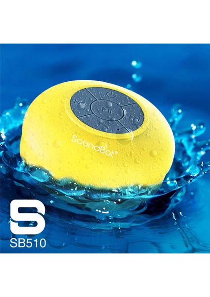 SB510 Bluetooth Duş Hoparlörü Hd Suya Dayanıklı Banyo Hoparlörleri, Dahili Mikrofonlu Handsfree Taşınabilir Hoparlör, 6 Saat Çalma Süresi, Kontrol Düğmeleri ve Özel Vantuz (Sarı) (Yurt Dışından) modelleri