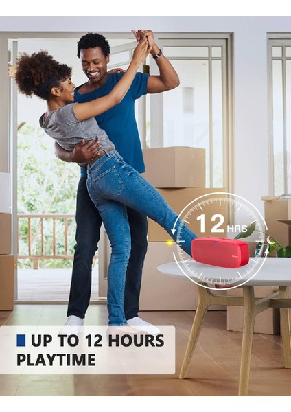 Bluetooth Hoparlör, Yüksek Stereo Sesli Kablosuz Taşınabilir Hoparlör, Zengin Bas, 12 Saat Çalma Süresi, Dahili Mikrofon. Iphone, Samsung ve Daha Fazlası Için Mükemmel (Kırmızı) (Yurt Dışından) indirimleri