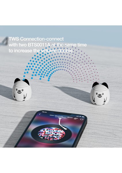 BTS0011A Sevimli Karikatür Hayvanlar Figürler Bluetooth Hoparlör, Taşınabilir Mini Kablosuz Bluetooth Hoparlör (Yurt Dışından)