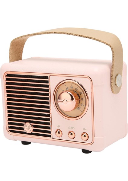 Vintage Hoparlör, Oda Dekoru Için Retro Bluetooth Hoparlör Uzun Pil Ömrü (Pembe) (Yurt Dışından)