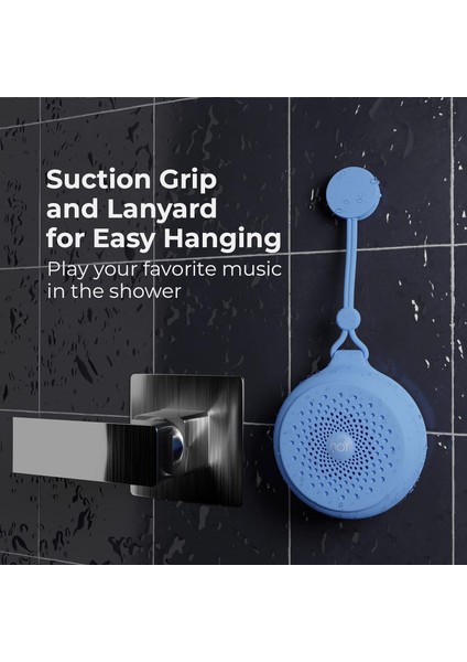 Mist Bluetooth Duş Hoparlörü - Asmak Için Emme Tutamaklı Ipx4 Sıçramaya Dayanıklı Kablosuz Hoparlör - Dahili Mikrofonlu ve Dokunmatik Kontrollü (Açık Mavi) Duş Hoparlörü (Yurt Dışından) fiyatları