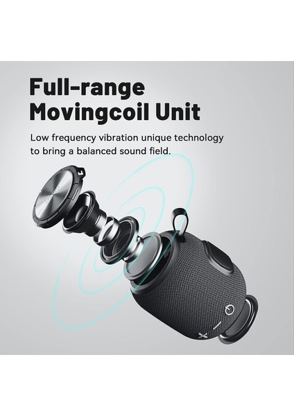 Taşınabilir Bluetooth Hoparlör, Bluetooth 5.0 Çift Eşleştirme Yüksek Sesle Kablosuz Mini Hoparlör, 360 Hd Surround Ses ve Zengin Stereo Bas, 24H Çalma Süresi, Seyahat Için IP67 Suy (Yurt Dışından)