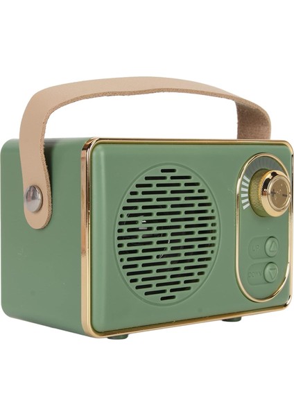 Şarj Edilebilir Eski Bluetooth Hoparlör, Retro Bluetooth 5.0 Hoparlör, Mini Bluetooth Hoparlör Hafıza Kartı Aux USB Kamp Partisi Hediyesi Için Şarj Edilebilir Mp3 Çalar (Yeşil) (Yurt Dışından)