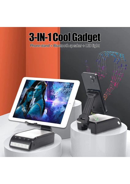 Erkekler Için Hediyeler, Bluetooth Hoparlörlü Cep Telefonu Standı, Masa Masası Için Harika Teknoloji Aletleri, Kablosuz Hoparlörlü Ayarlanabilir Tablet Tutucu, Hiçbir Şey Istemeyen (Yurt Dışından)