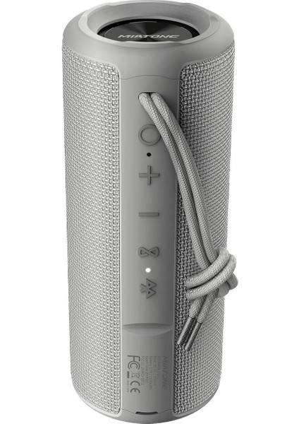 Dış Mekan Taşınabilir Bluetooth Kablosuz Hoparlör Su Geçirmez - Gri (Yurt Dışından)