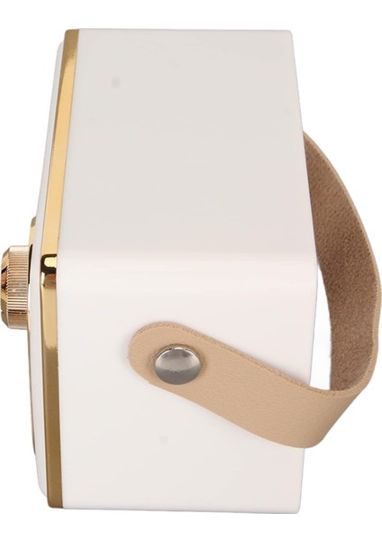 Şarj Edilebilir Eski Bluetooth Hoparlör, Retro Bluetooth 5.0 Hoparlör, Mini Bluetooth Hoparlör Hafıza Kartı Aux USB Kamp Partisi Hediyesi Için Şarj Edilebilir Mp3 Çalar (Beyaz) (Yurt Dışından)
