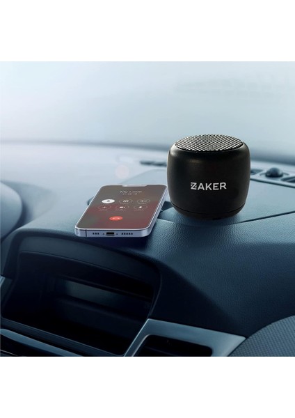 Taşınabilir Bluetooth Hoparlör, Mini Bluetooth Hoparlör, 2W Madeni Para Boyu Küçük Taşınabilir Kablosuz Bluetooth Hoparlörler (Siyah) (Yurt Dışından)