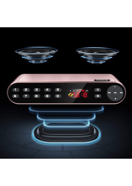 Bluetooth Hoparlör,fm Radyo Çalar,mp3 Çalar Hd Ses, Dahili Mikrofon, Yüksek Çözünürlüklü Ses ve Gelişmiş Bas Özellikli Stereo Taşınabilir Kablosuz Hoparlör Sürücüleri(Siyah) (Pembe (Yurt Dışından) fiyatları