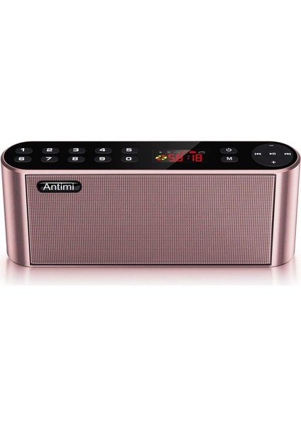 Bluetooth Hoparlör,fm Radyo Çalar,mp3 Çalar Hd Ses, Dahili Mikrofon, Yüksek Çözünürlüklü Ses ve Gelişmiş Bas Özellikli Stereo Taşınabilir Kablosuz Hoparlör Sürücüleri(Siyah) (Pembe (Yurt Dışından) indirimleri