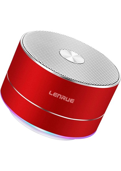 Dahili Mikrofon, Ahizesiz Arama, Aux Hattı, iPhone Ipad Android Akıllı Telefon Için Tf Kartı ve Daha Fazlasına Sahip Taşınabilir Kablosuz Bluetooth Hoparlör (Shine Red) (Yurt Dışından)