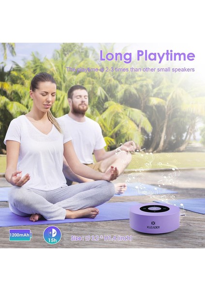 [akıllı Dokunuş] Bluetooth Hoparlör Soundangel Lavanta Rengi Otomatik Eşleştirme Taşınabilir Su Geçirmez Kılıflı Cep Hoparlörü 3D Ses Mic Mutfak Yatak Odası Için Tf Kart Aux Yoga K (Yurt Dışından)