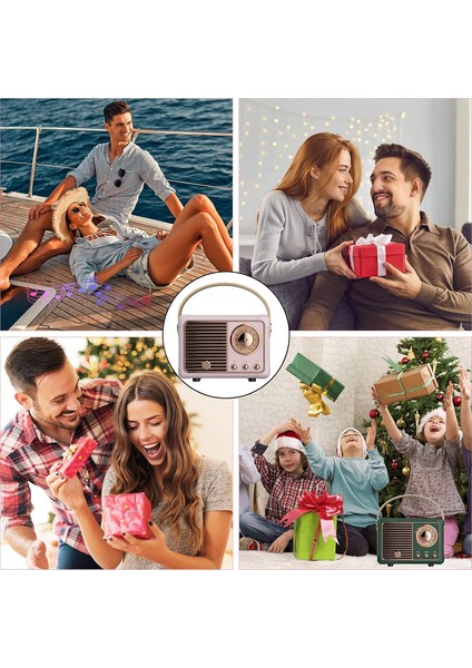 Retro Bluetooth Hoparlör, Vintage Dekor, Küçük Kablosuz Bluetooth Hoparlör, Mutfak Masası Için Sevimli Eski Moda Stil Yatak Odası Ofis Partisi Android/ios Cihazları Için Açık Hava (Yurt Dışından)