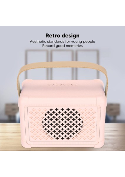 Retro Bluetooth Hoparlör, Vintage Kablosuz Hoparlör, Dış Mekan Mini Hoparlör, Masa Yatak Odası Ofis Partisi Için Hifi Bas Açık Hava Kawaii Aksesuarları (Pembe) (Yurt Dışından) fırsatları
