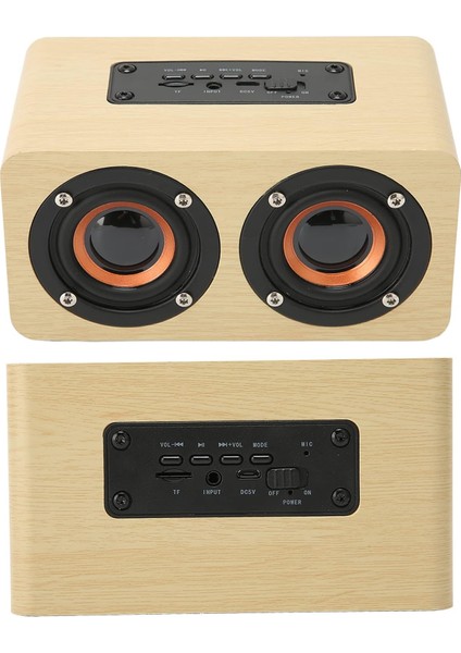 Taşınabilir Bluetooth Hoparlör, Dahili Mikrofonlu Klasik Stil Ahşap Hoparlör, Masaüstü Bilgisayar Için Iç Mekan Dış Mekan Kablosuz Hoparlör, Ahizesiz Arama (Ahşap Damarı) (Yurt Dışından) fiyatları