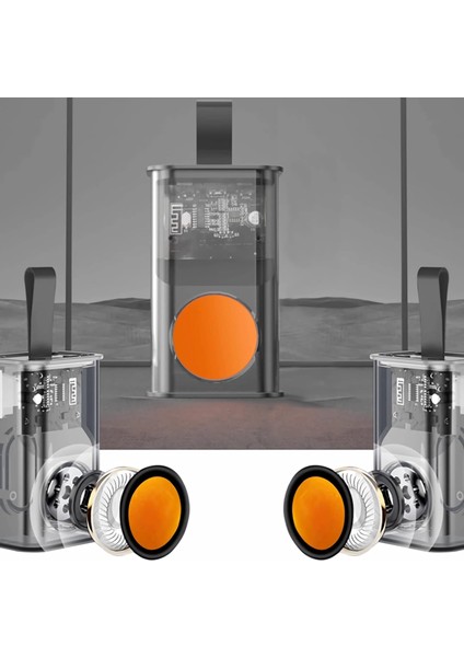 Şeffaf Kablosuz Bluetooth Hoparlör, Ayarlanabilir Renkli Işık Stereo Sesli Taşınabilir Bluetooth Hoparlör, Bluetooth 5.0, 4h Çalma Süresi, Parti Kampı Için Taşınabilir Kablosuz Hop (Yurt Dışından)