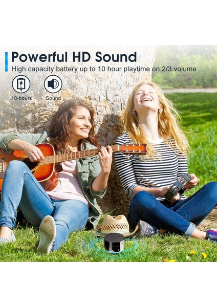 Dahili Mikrofon, Ahizesiz Arama, Aux Hattı, Tf Kartı, iPhone Ipad Android Akıllı Telefon Için Hd Ses ve Daha Fazlasına Sahip Taşınabilir Kablosuz Bluetooth Hoparlör (Parlak Siyah) (Yurt Dışından) modelleri