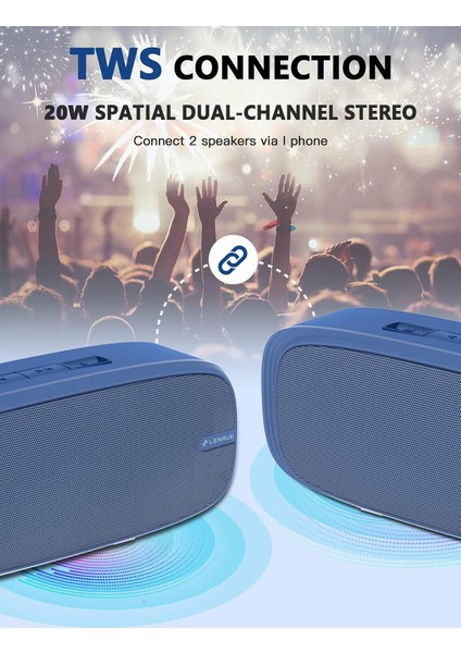 Bluetooth Hoparlör, Yüksek Stereo Sesli Kablosuz Taşınabilir Hoparlör, Zengin Bas, 12 Saat Çalma Süresi, Dahili Mikrofon. Iphone, Samsung ve Daha Fazlası Için Mükemmel (Mavi) (Yurt Dışından) modelleri