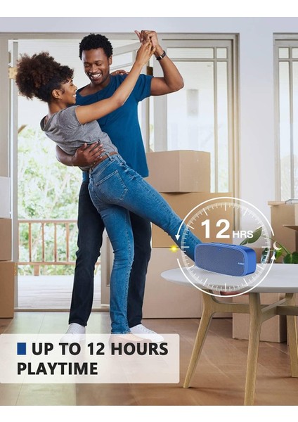 Bluetooth Hoparlör, Yüksek Stereo Sesli Kablosuz Taşınabilir Hoparlör, Zengin Bas, 12 Saat Çalma Süresi, Dahili Mikrofon. Iphone, Samsung ve Daha Fazlası Için Mükemmel (Mavi) (Yurt Dışından) indirimleri