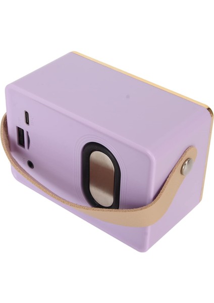 Şarj Edilebilir Eski Bluetooth Hoparlör, Retro Bluetooth 5.0 Hoparlör, Mini Bluetooth Hoparlör Hafıza Kartı Aux USB Kamp Partisi Hediyesi Için Şarj Edilebilir Mp3 Çalar (Mor) (Yurt Dışından)