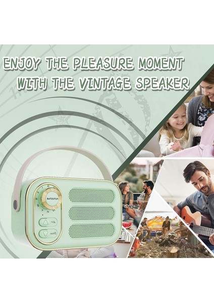 Vintage Bluetooth Hoparlör, Retro Dekor, Küçük Kablosuz Bluetooth Hoparlör, Sevimli Eski Moda Stil Aksesuarlar Mutfak Yatak Odaları Için Estetik Ofis Partisi Ev, Arkadaşa Hediye (Yurt Dışından) fiyatları