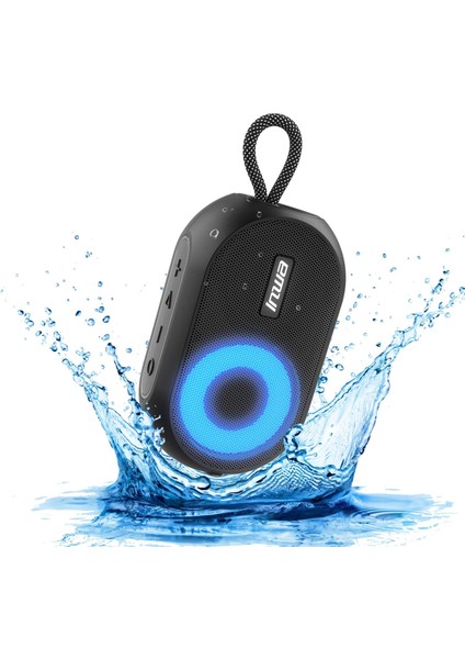Rgb Taşınabilir Bluetooth Hoparlör, Stereo Sesli Su Geçirmez Kablosuz Küçük Hoparlör, El Serbest Arama, Ev, Havuz, Parti, Plaj, Banyo, Doğa Yürüyüşü Için 5W 7h (Siyah, 1 Hoparlör) (Yurt Dışından)