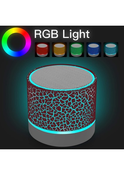 Taşınabilir Kablosuz Mini Bluetooth Hoparlör, LED Işıklı Süper Bas Stereo Şarj Edilebilir Hoparlör (Yurt Dışından) fiyatları