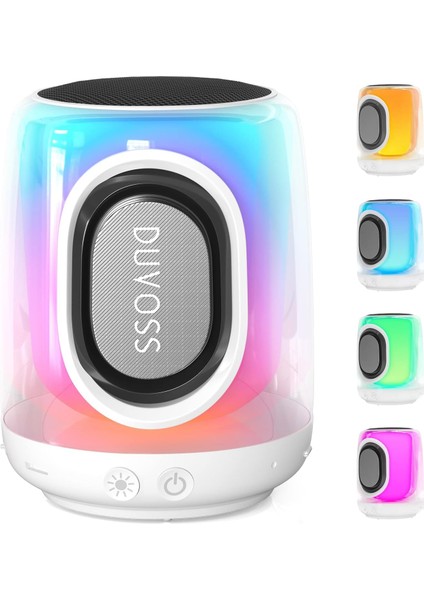 Bluetooth Hoparlörler, Rgb Işıklı Kablosuz Taşınabilir Hoparlör, Yüksek Stereo Ses, Çift Eşleştirme, Eller Serbest, 24 Saat Çalma Süresi, Destek Tf Kartı/aux/fm Radyo, Ev, Parti, H (Yurt Dışından)