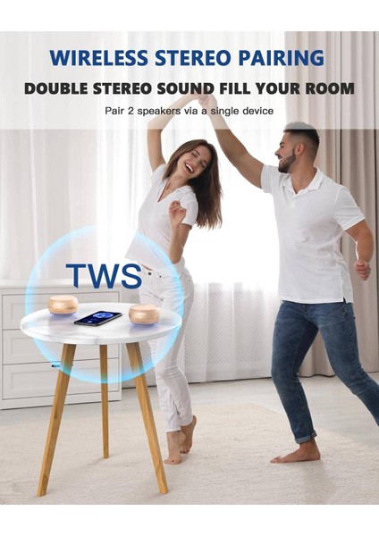 Bas Tws'li Taşınabilir Bluetooth Kablosuz Hoparlör, Mikrofonlu Bulti, 15 Saat Çalma Süresi Küçük Hoparlör, Doğum Günü Hediyeleri, Anneler Günü, Yıldönümü, Anne, Arkadaş, Kadın, Kad (Yurt Dışından) fırsatları