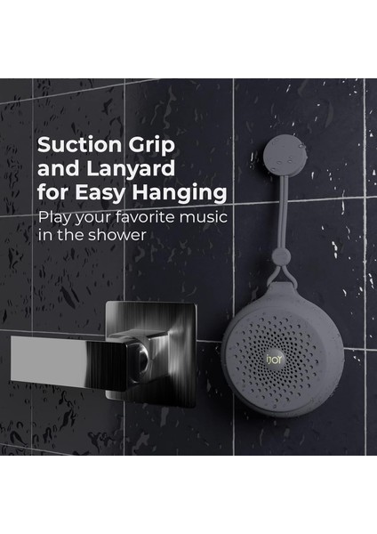 Mist Bluetooth Duş Hoparlörü - Asmak Için Emme Tutamaklı Ipx4 Sıçramaya Dayanıklı Kablosuz Hoparlör - Dahili Mikrofonlu ve Dokunmatik Kontrollü Duş Hoparlörü (Gri) (Yurt Dışından) fiyatları