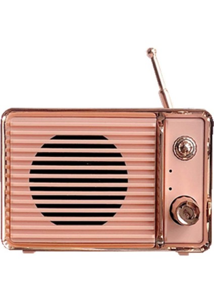 Taşınabilir Bluetooth Retro Hoparlör, Mini Vintage Hoparlör Tv Tarzı, Bluetooth 5.0 Kablosuz Bağlantı, Ev Ofis Dekorasyonları Için Mükemmel Mini Bluetooth Masaüstü Hoparlör (Yurt Dışından)
