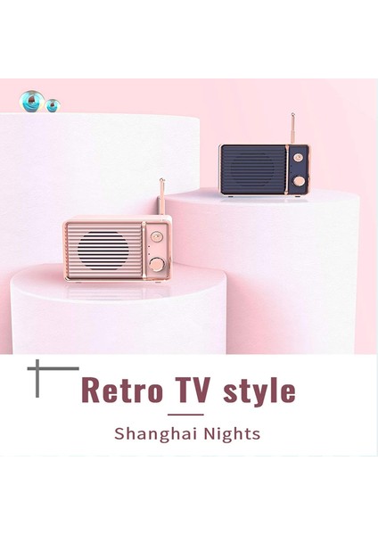Taşınabilir Bluetooth Retro Hoparlör, Mini Vintage Hoparlör Tv Tarzı, Bluetooth 5.0 Kablosuz Bağlantı, Ev Ofis Dekorasyonları Için Mükemmel Mini Bluetooth Masaüstü Hoparlör (Yurt Dışından) fırsatları