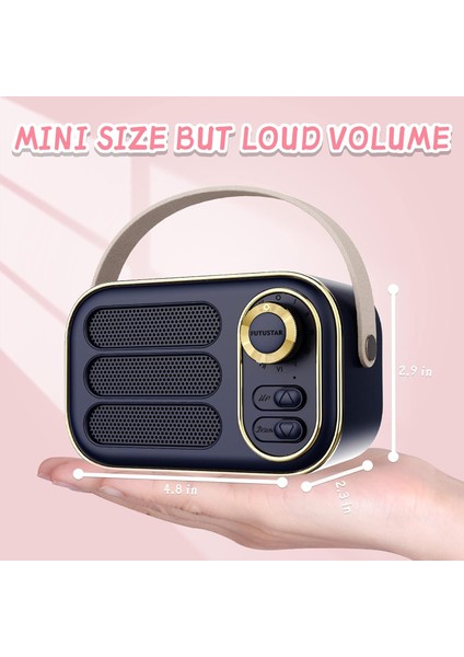 Vintage Bluetooth Hoparlör，retro Dekor, Küçük Kablosuz Bluetooth Hoparlör, Sevimli Eski Moda Stil Aksesuarlar Mutfak Masası Yatak Odası Ofis Partisi Ev, Arkadaşa Hediye Için Esteti (Yurt Dışından) fırsatları