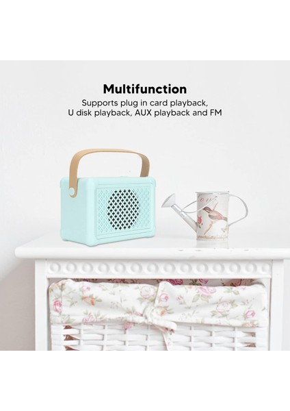 Retro Bluetooth Hoparlör, Eski Kablosuz Hoparlör, Dış Mekan Mini Hoparlör, Masa Yatak Odası Ofis Partisi Için Hifi Bas Açık Hava Kawaii Aksesuarları (Mavi) (Yurt Dışından) modelleri