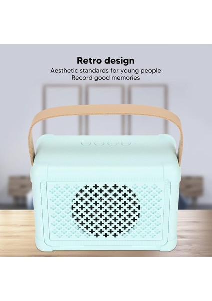 Retro Bluetooth Hoparlör, Eski Kablosuz Hoparlör, Dış Mekan Mini Hoparlör, Masa Yatak Odası Ofis Partisi Için Hifi Bas Açık Hava Kawaii Aksesuarları (Mavi) (Yurt Dışından) fırsatları